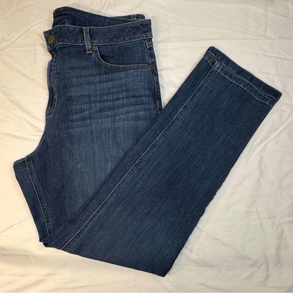 SOLD LL Bean Jeans Womens Size 18 MT Beanflex Denim Favorite Fit Straight Leg - Picture 3 of 14